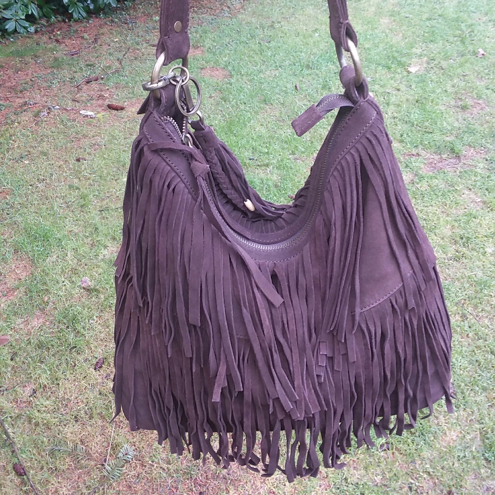 Frye and Co suede hobo